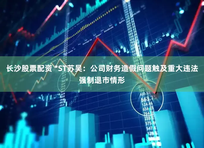 长沙股票配资 *ST苏吴：公司财务造假问题触及重大违法强制退市情形