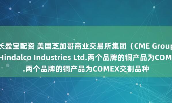 长盈宝配资 美国芝加哥商业交易所集团（CME Group）批准印度Hindalco Industries Ltd.两个品牌的铜产品为COMEX交割品种